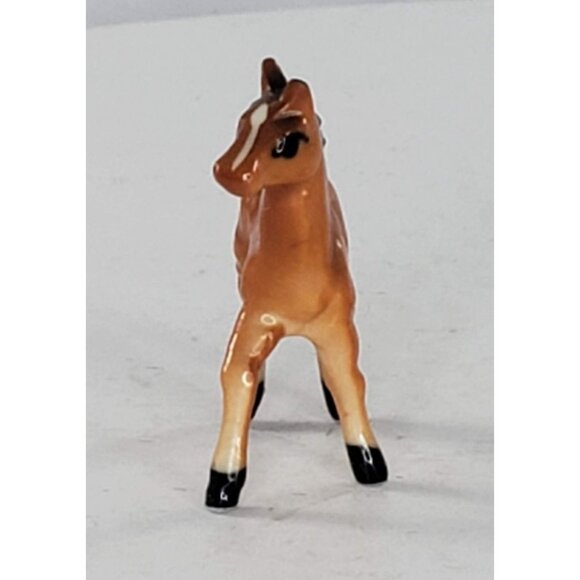 Bone China Foal Baby Horse Miniature Figurine - Picture 3 of 6